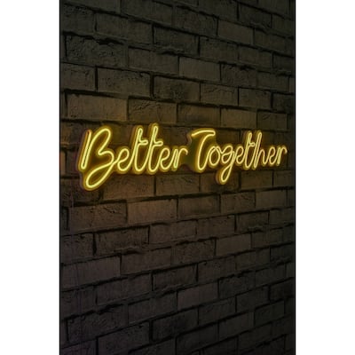 33.1" Novelty Better Together Led Neon Sign Wall Décor
