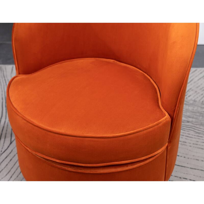 Orange 22" Upholstered Velvet Accent Chair