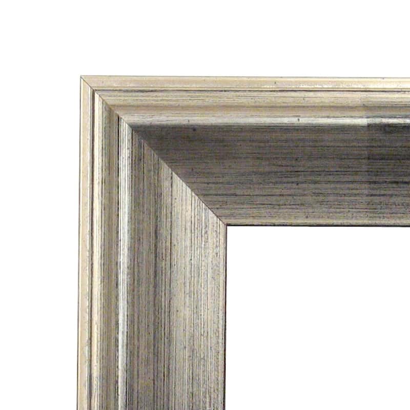 Non-Beveled Wood Bathroom Wall Mirror - Bel Volto Silver Frame