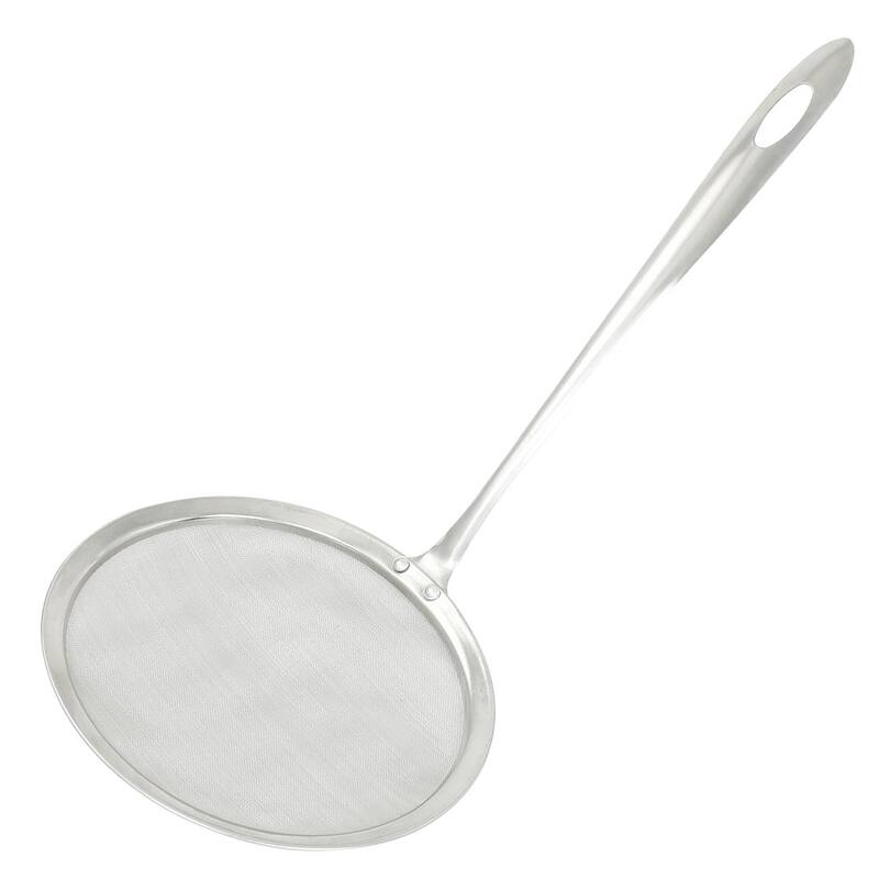 Kitchen Stainless Steel Oil Grease Strainer Mesh Ladle 11.8" Length - 11.8"Length