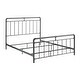 preview thumbnail 13 of 16, Corvus Meitner Vintage Charcoal Metal Bed Charcoal - Queen