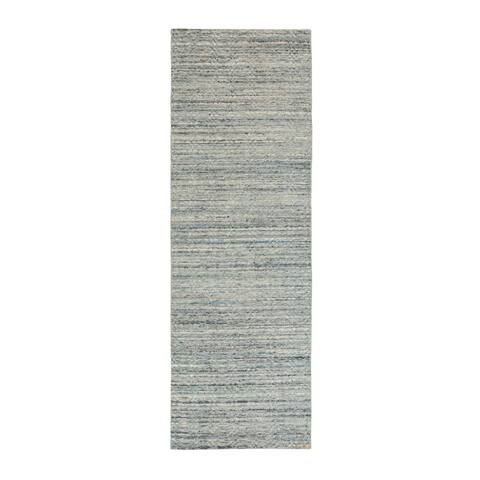 Shahbanu Rugs Variegated Design Hand Loomed Pure Wool Modern Runner Oriental Rug (2'6" x 7'10") - 2'6" x 7'10"