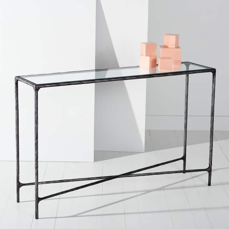 SAFAVIEH Couture Dorotea Forged Metal Rectangle Console Table - 48" W x 12" L x 30" H - 48"W x 12"D x 30"H