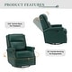 preview thumbnail 52 of 88, Echidna 29.6" Transitional Genuine Leather Swivel Rocker Nursery Chair with Nailhead Trim by HULALA HOME