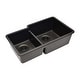 preview thumbnail 3 of 12, Lexicon Platinum Quartz 40/60 Double Bowl Kitchen Sink