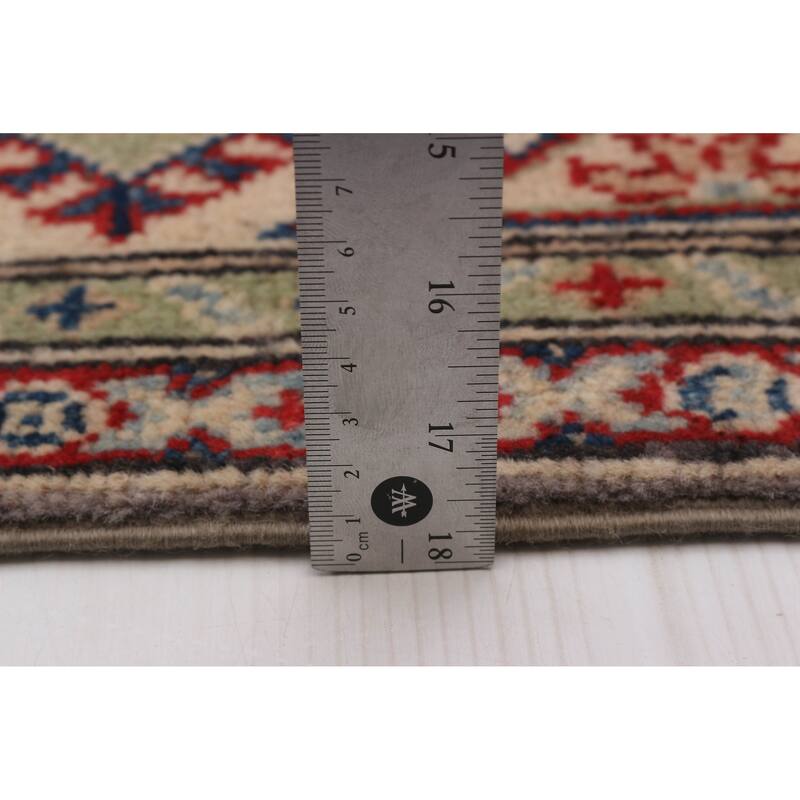 ECARPETGALLERY Hand-knotted Uzbek Ghazni Grey Wool Rug - 4'1 x 6'1