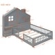 preview thumbnail 33 of 34, Modern House Bed with set of Sockets, USB Port, Storage Shelves and 2 Drawers
