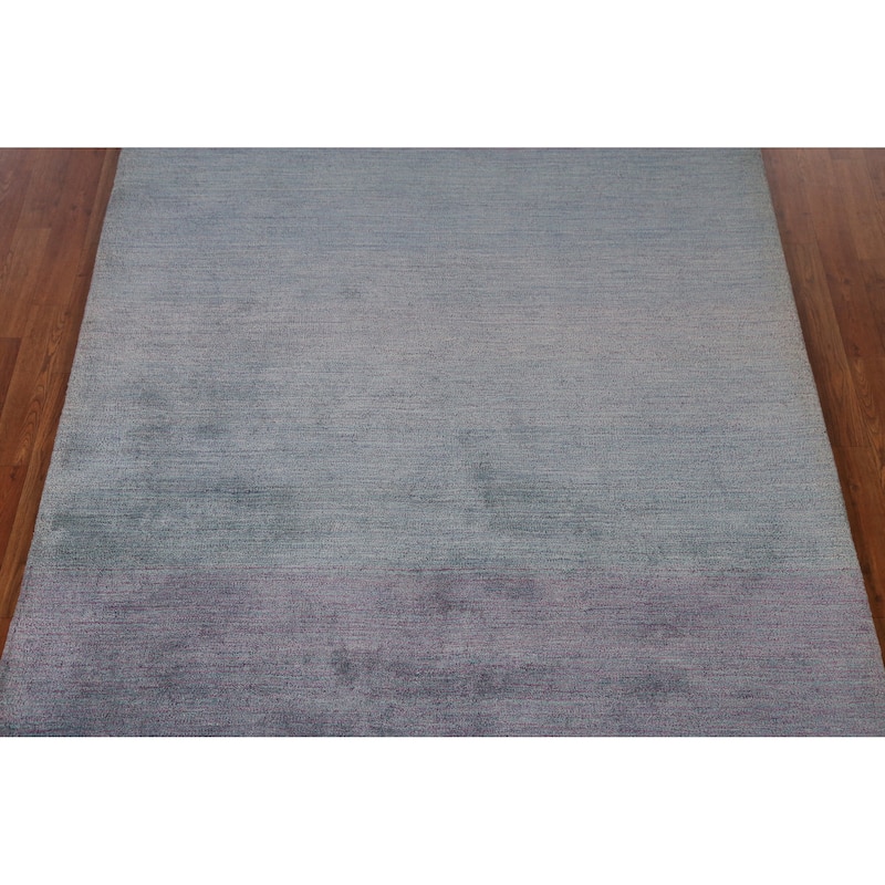 Contemporary Stripe Gabbeh Indian Area Rug Hand-Tufted Wool Carpet - 5'3" x 7'7"