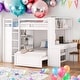 preview thumbnail 30 of 40, Modern Full size Loft Bed With Twin Size Stand-alone Bed,Shelves,Desk And Wardrobe,Versatile Use