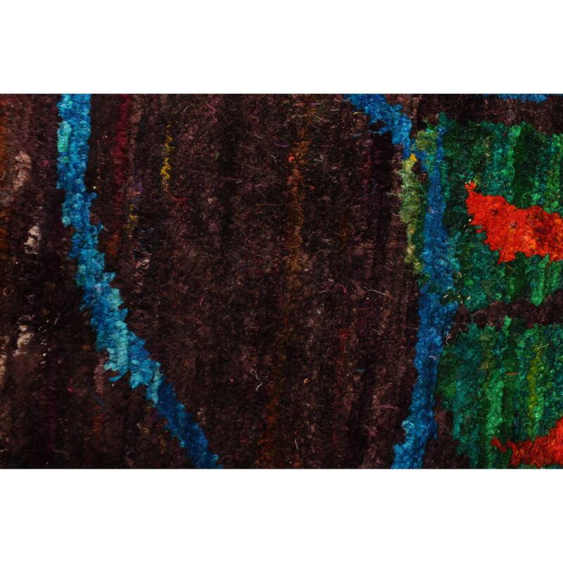 ECARPETGALLERY Hand-knotted Opulence Dark Brown Silk Rug - 4'10 x 6'8