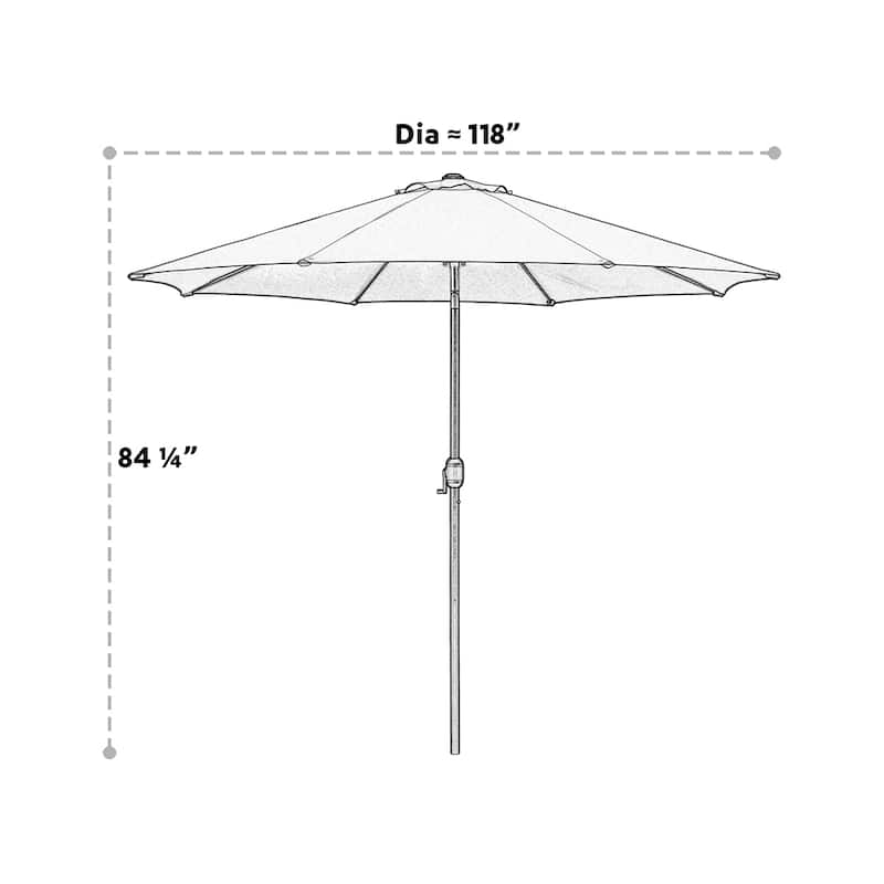 Maypex 10-foot Crank and Tilt Market Umbrella