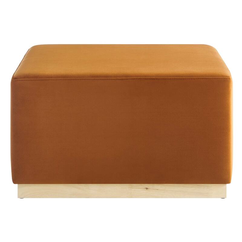 Tilden 17"/28" Square Performance Velvet Upholstered Ottoman