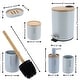 preview thumbnail 7 of 63, Bathroom Accessories with Natural Accents, Modern 6-piece Set