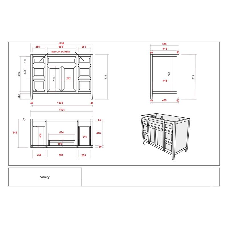 Willow Collections 48 in. W x 22 in. D Santa Monica Teak Single Sink Bathroom Vanity with Countertop