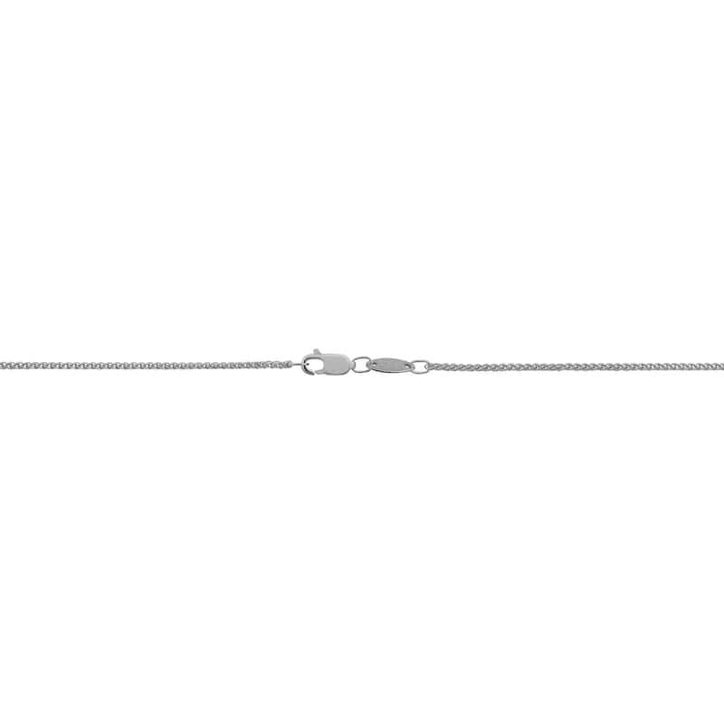 14k White Gold Filled 1.2 mm Round Wheat Chain Necklace for Women (14 - 30 inches)