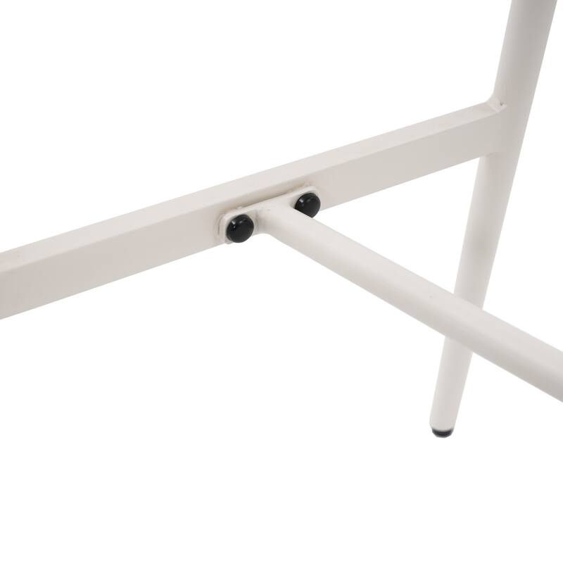 Outdoor Metal High Arm Barstool Chair with Cushions (set of 2)