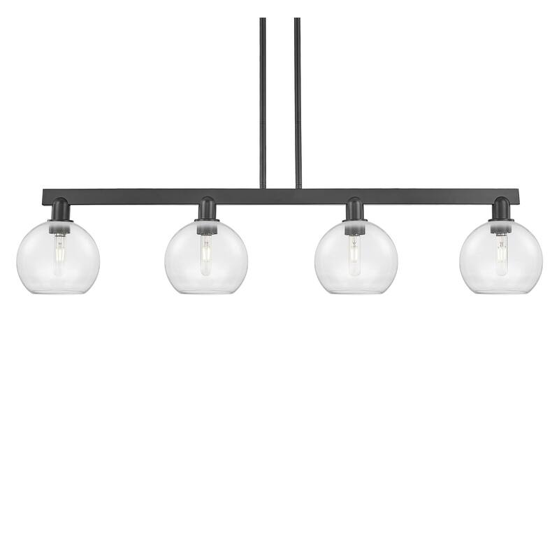 Innovations Lighting 716-4I-11-51 Athens Linear Athens 4 Light 51" - Matte Black / Clear