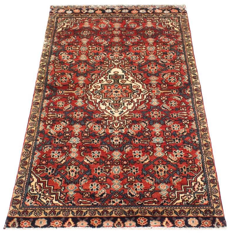 ECARPETGALLERY Hand-knotted Andelz Red Wool Rug - 3'7 x 7'4