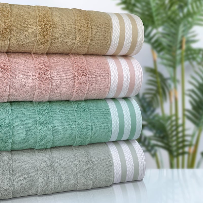 Kathy Ireland 12-Piece Jacquard Stripe Kyoto Towel Set