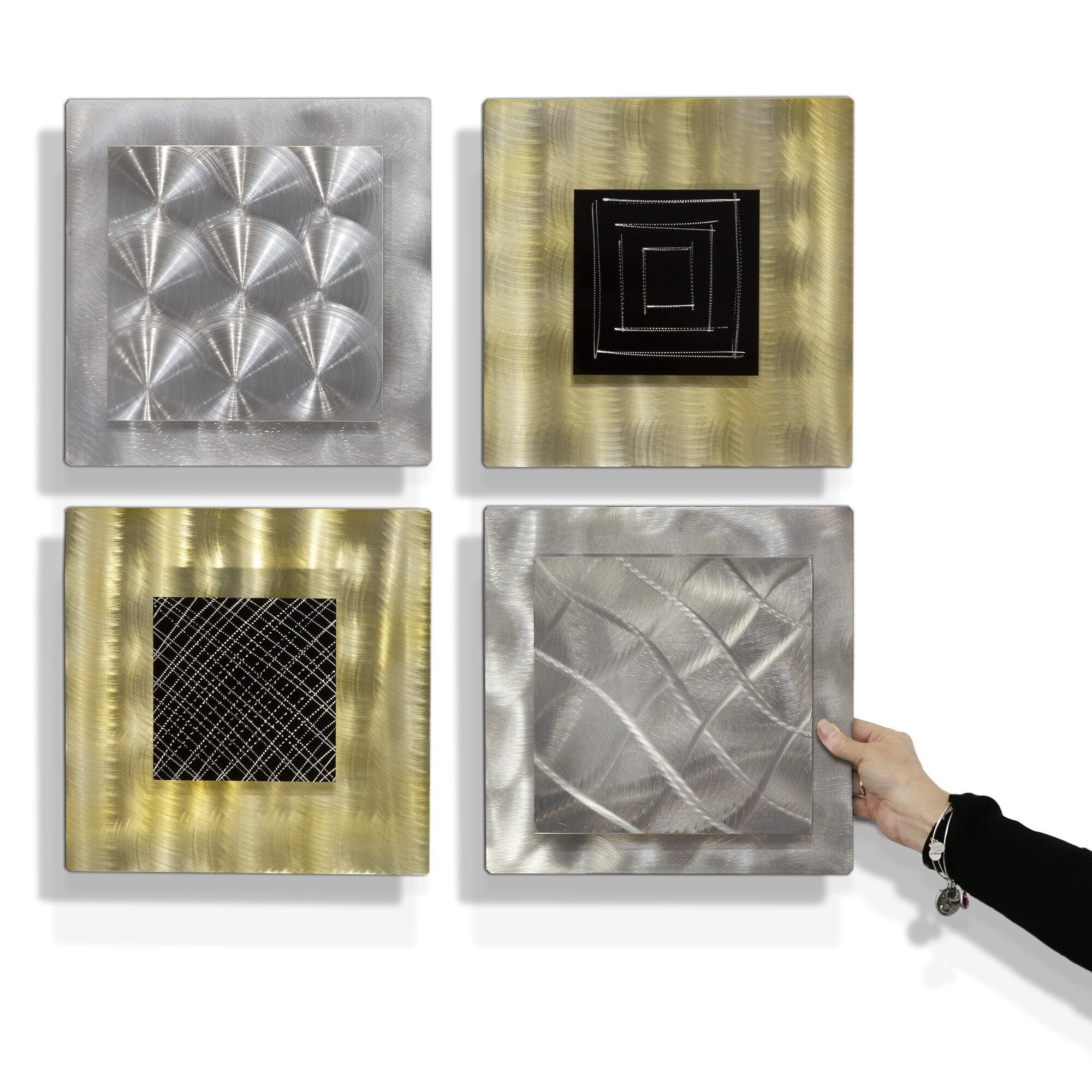 Shop Statements2000 3d Metal Wall Art Abstract Black Silver Gold