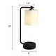 preview thumbnail 8 of 12, Cedar Hill 19" Table Lamp with USB port and fabric shade - 19