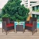 preview thumbnail 5 of 49, Pheap Outdoor 3-piece Cushioned Wicker Bistro Set by Havenside Home
