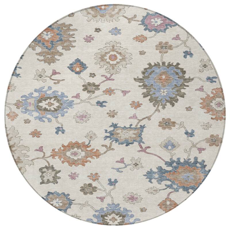 HomeRoots Floral Transitional Rectangle Outdoor Rug