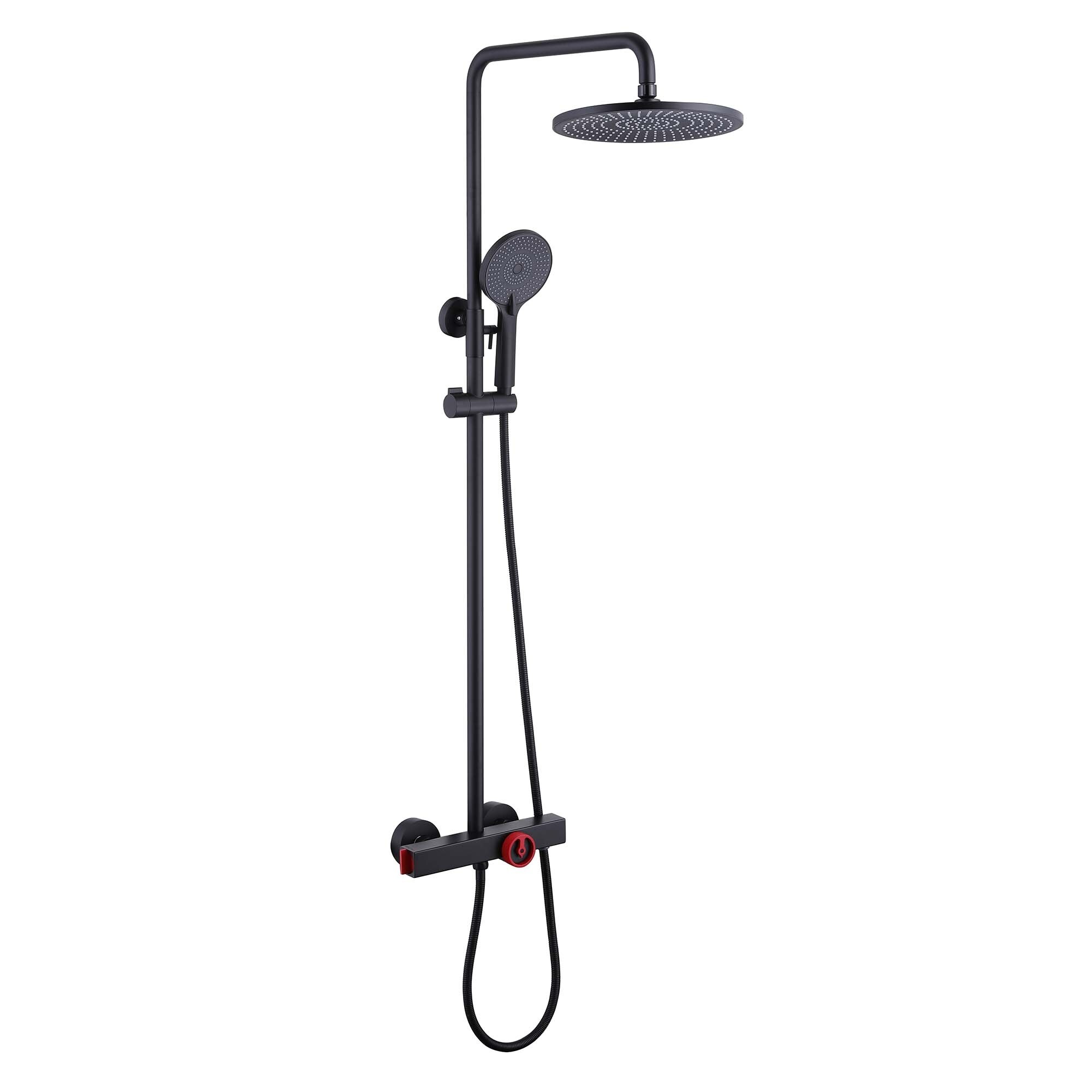 Wall-Mounted Thermostatic Multi-Function Shower System with Rough-in Valve  - Bed Bath & Beyond - 38049717