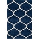 preview thumbnail 96 of 122, SAFAVIEH Hudson Shag Ogee Trellis 2-inch Thick Area Rug 4' x 6' - Navy/Ivory