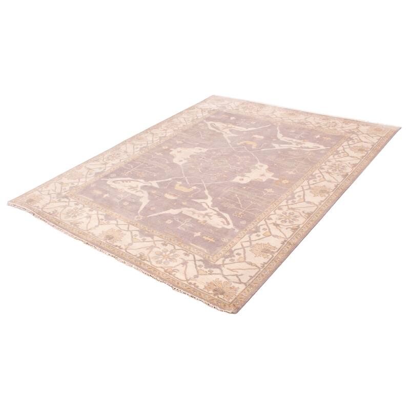 ECARPETGALLERY Hand-knotted Royal Oushak Grey Wool Rug - 9'0 x 11'10