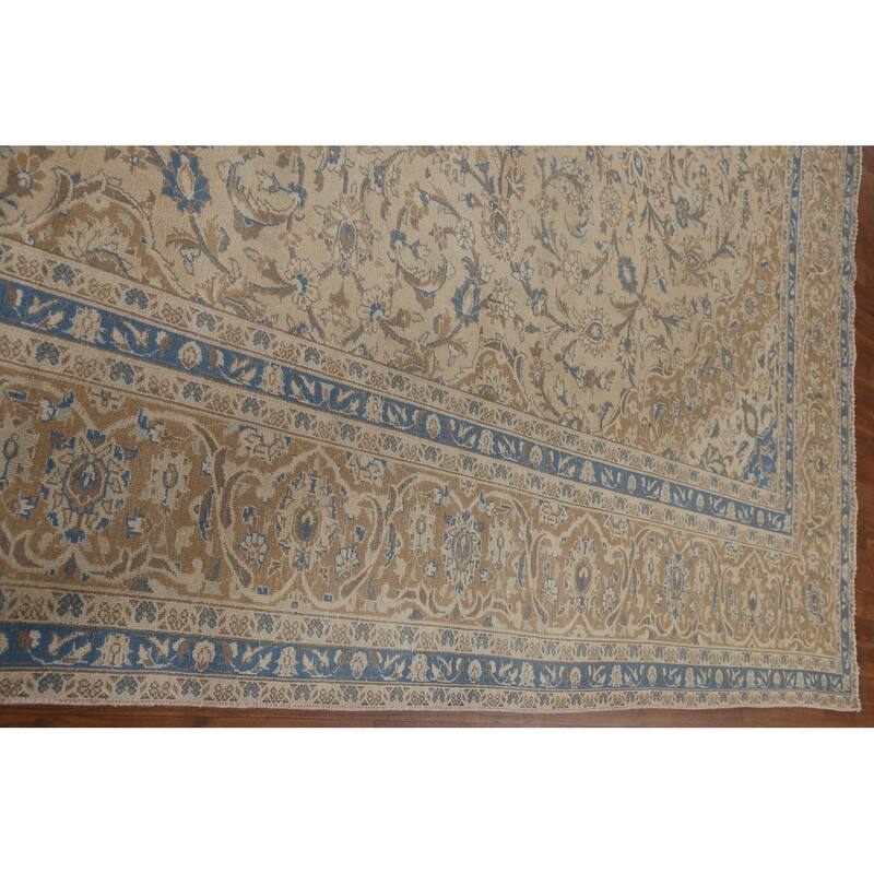 Traditional Kashan Persian Vintage Area Rug Hand-knotted Wool Carpet - 9'7" x 12'6"