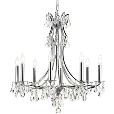 Cedar 8 Light Swarovski Polished Chrome Chandelier - 28'' W x 29'' H