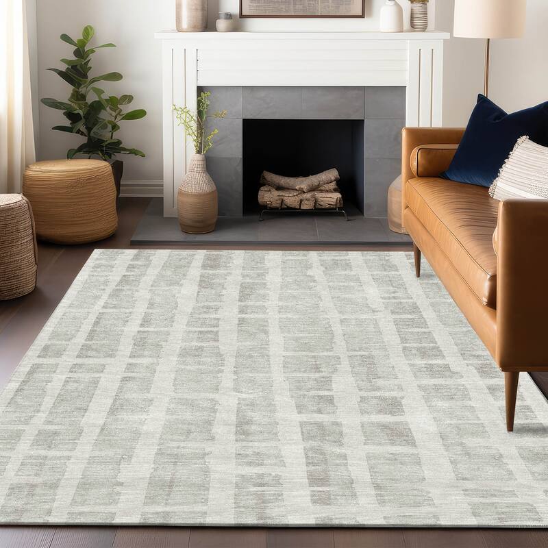 Machine Washable Indoor/ Outdoor Chantille Contemporary Rug