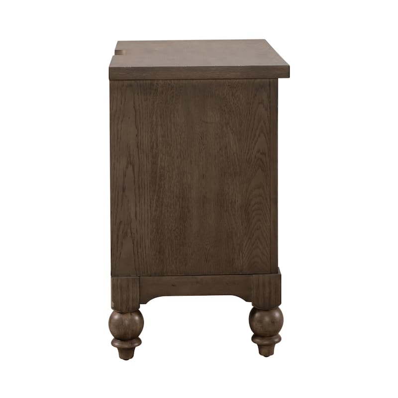 Americana Farmhouse Sleigh Bed, Dresser, Mirror, and Nightstand Bedroom Set