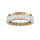 preview thumbnail 2 of 6, 1-Light Brass Stainless Steel LED Flush Mount With Clear Crystals