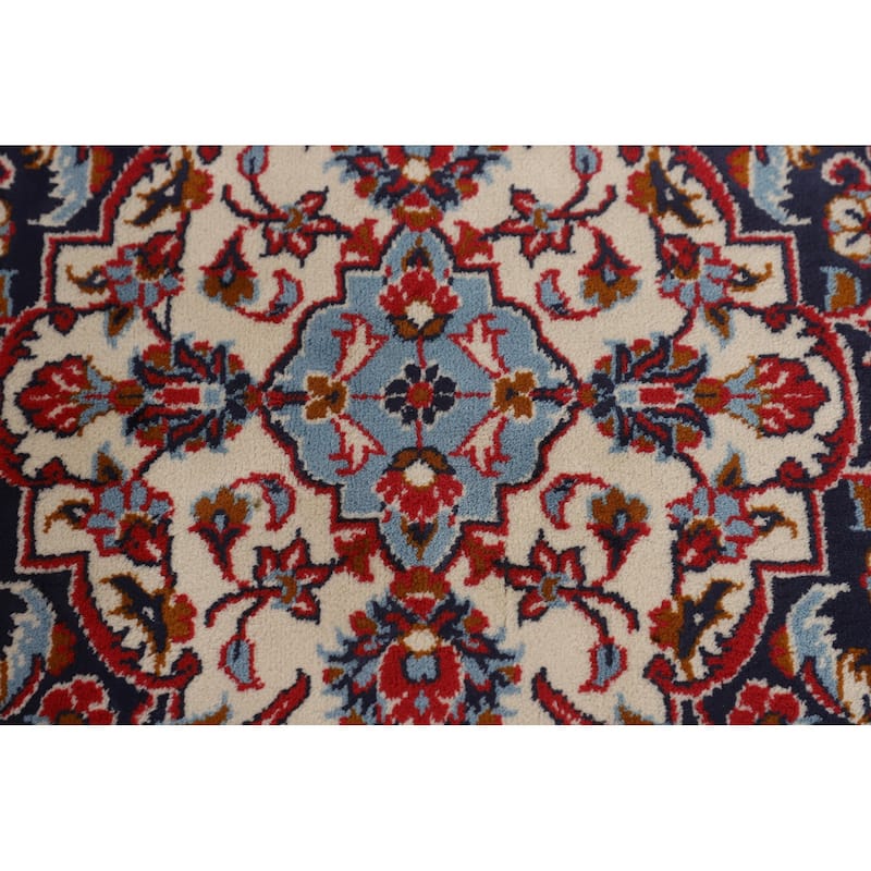 Floral Kashan Turkish Area Rug Machine Made Living Room Red Carpet - 9'8" x 12'9"