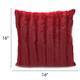 Cheer Collection Solid Color Faux Fur Throw Pillows (Set of 2) - 16 x 16 - Burgundy