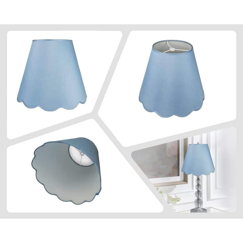 Royal Designs Scallop Empire Lamp Shade Set of 2 - 7 x 13 x 10