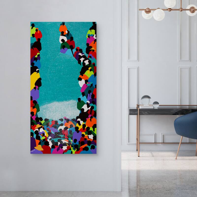 Pilgrimage Saut d'Eau by Synthia SAINT JAMES Canvas Art Print