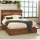 preview thumbnail 4 of 7, Natural Live Edge Design Two-Tone Exotic Mahogany Wood Bedroom Collection Queen Size Bed Only