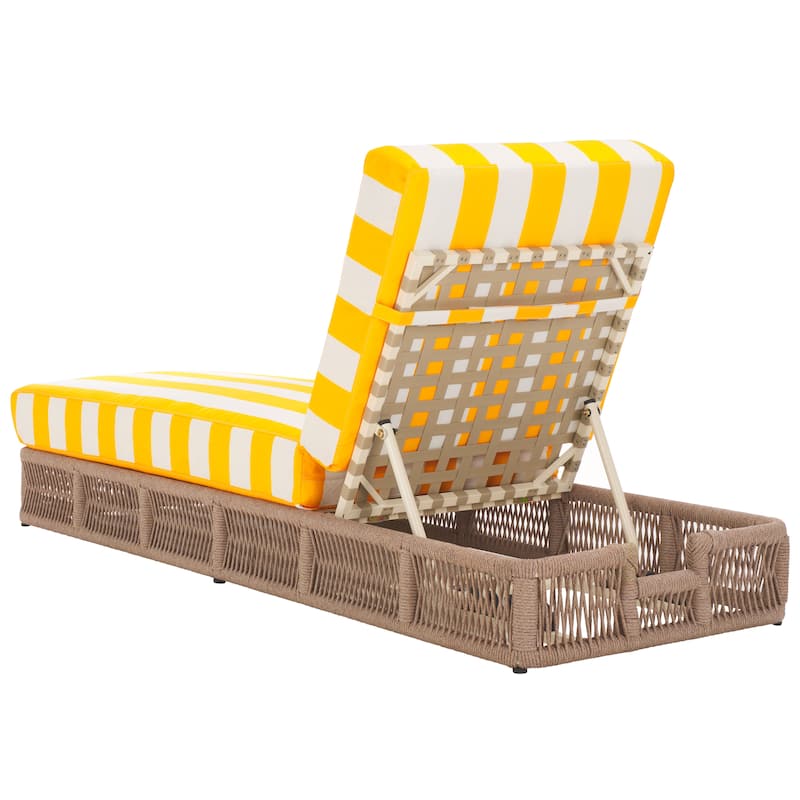 SAFAVIEH Outdoor Tinna Sun Lounger - 75"W x 25"D x 13"H
