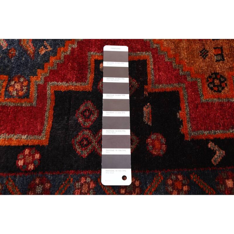 ECARPETGALLERY Hand-knotted Anatolian Vintage Black, Red Wool Rug - 4'0 x 9'3