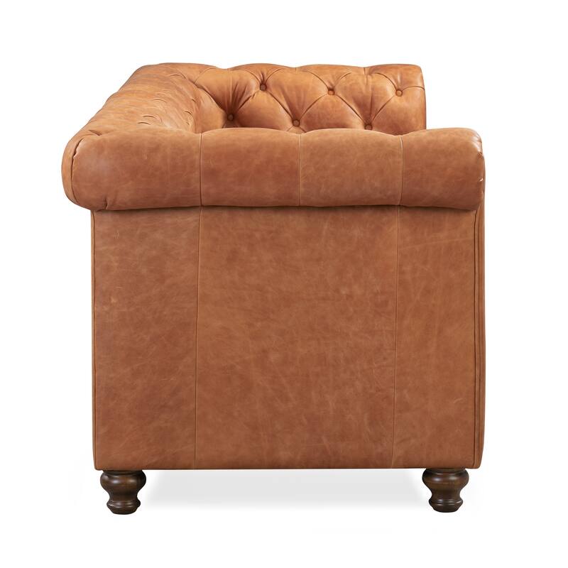 Poly & Bark Lyon 87" Sofa - Full Grain Genuine Italian Leather