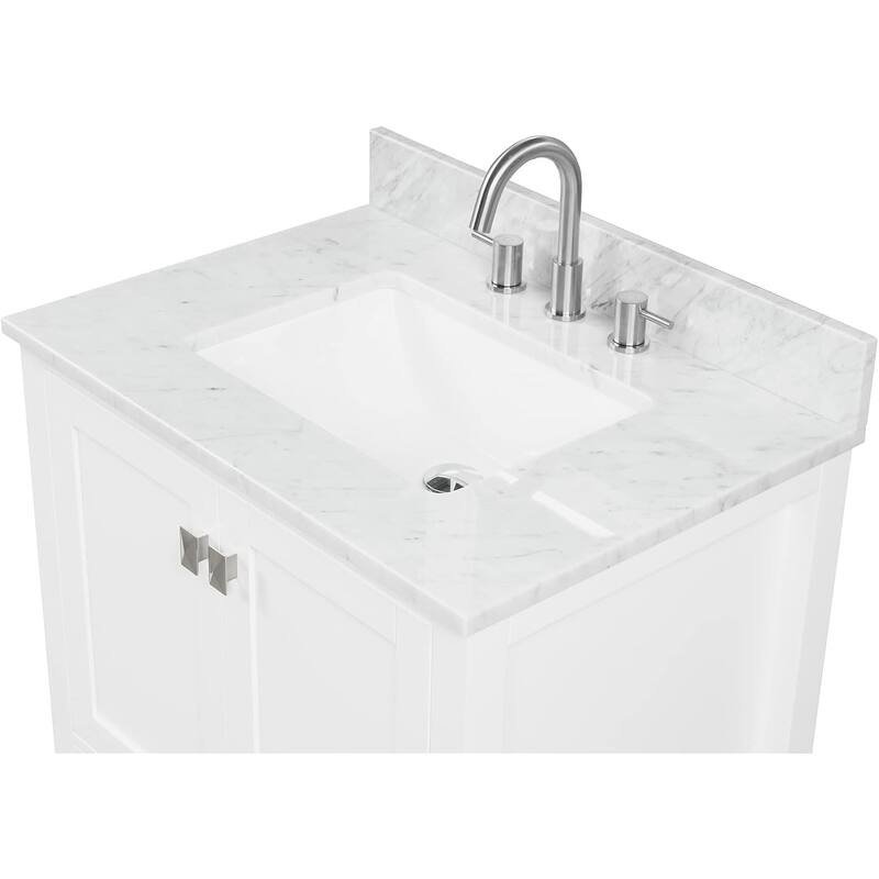 Blossom Geneva 30" Solid Wood Bathroom Vanity with Marble Top