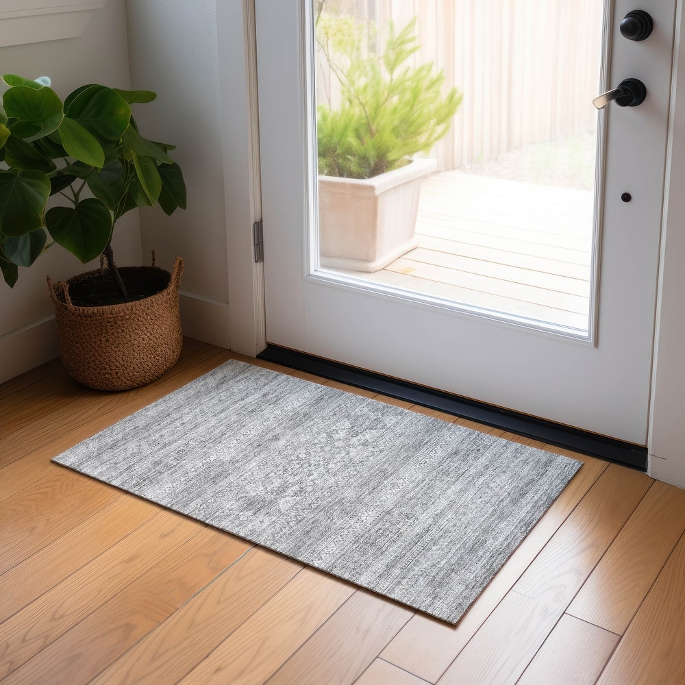 Machine Washable Indoor/ Outdoor Chantille Boho Tribal Rug