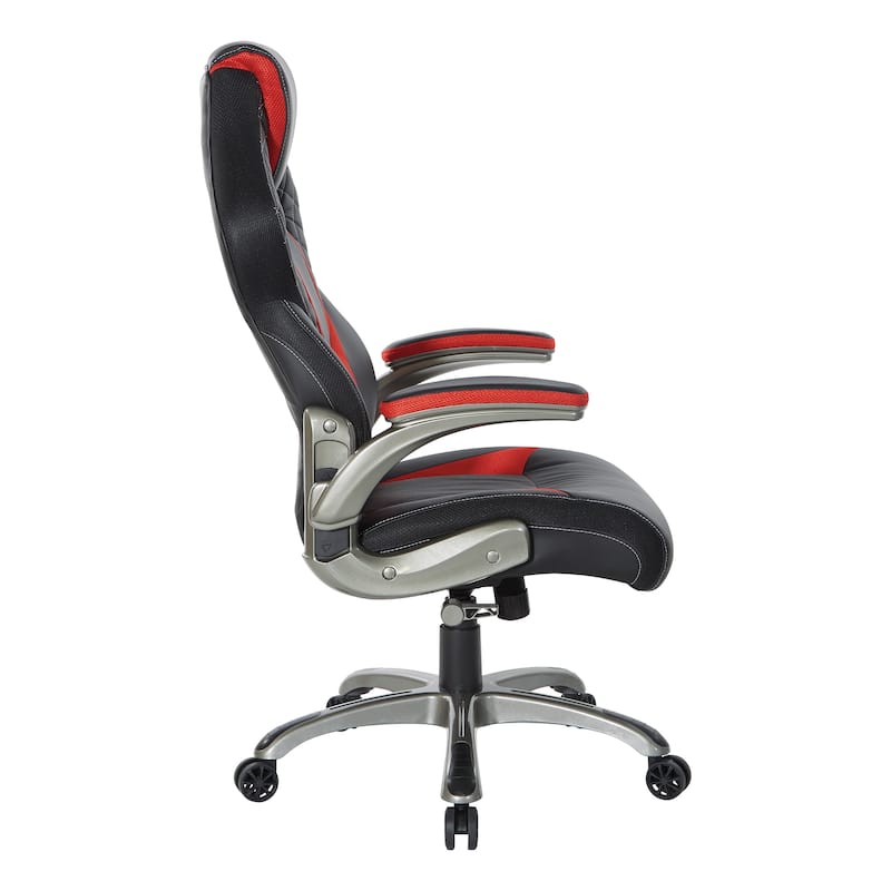 Oversite Gaming Chair in Faux Leather with Color Accents