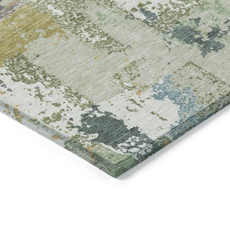 Machine Washable Indoor/Outdoor Casual Contemporary Chantille Rug