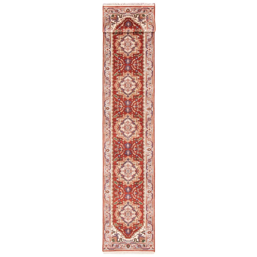 ECARPETGALLERY Hand-knotted Serapi Heritage Dark Copper Wool Rug - 2'6 x 19'8