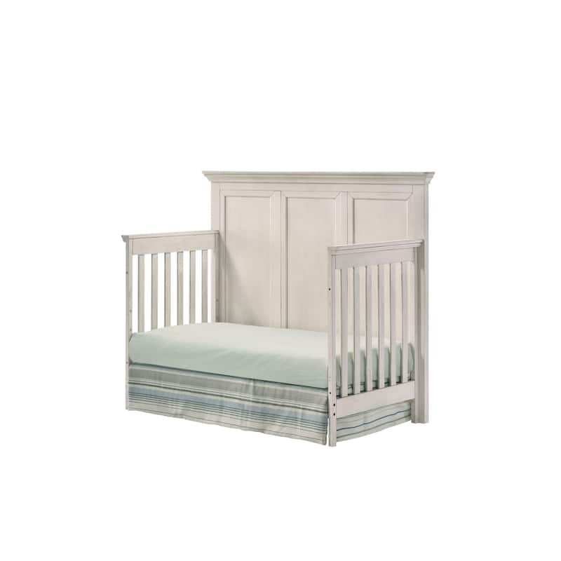 San Mateo 60" Wide Convertible Crib, Rustic White
