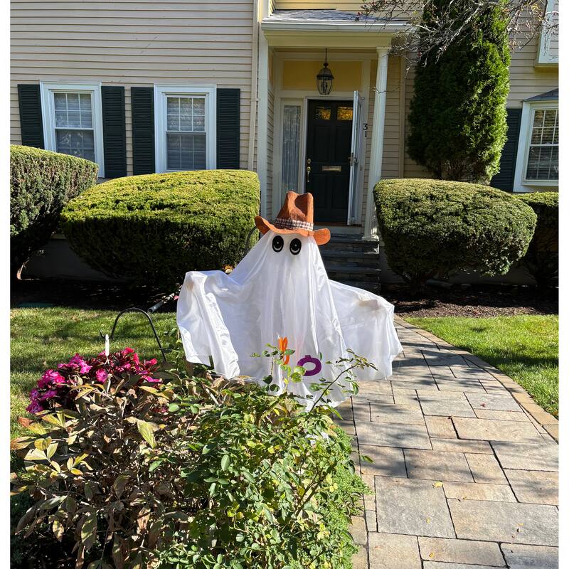 60" Halloween Outdoor Ghost on Pole For Yard